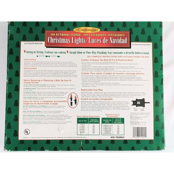 Vintage Red String Lights Christmas Outdoor Indoor Christmas Lights NOS NIB - Picture 5 of 7